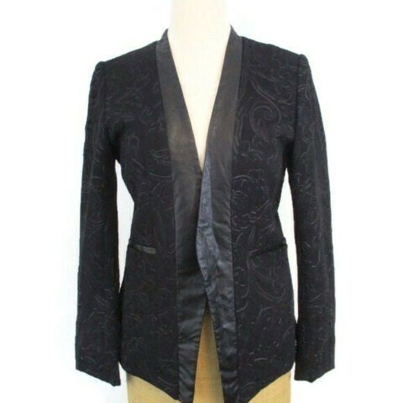 Alberto Makali Jackets & Blazers - Alberto Makali Black Scroll Blazer Jacket 8